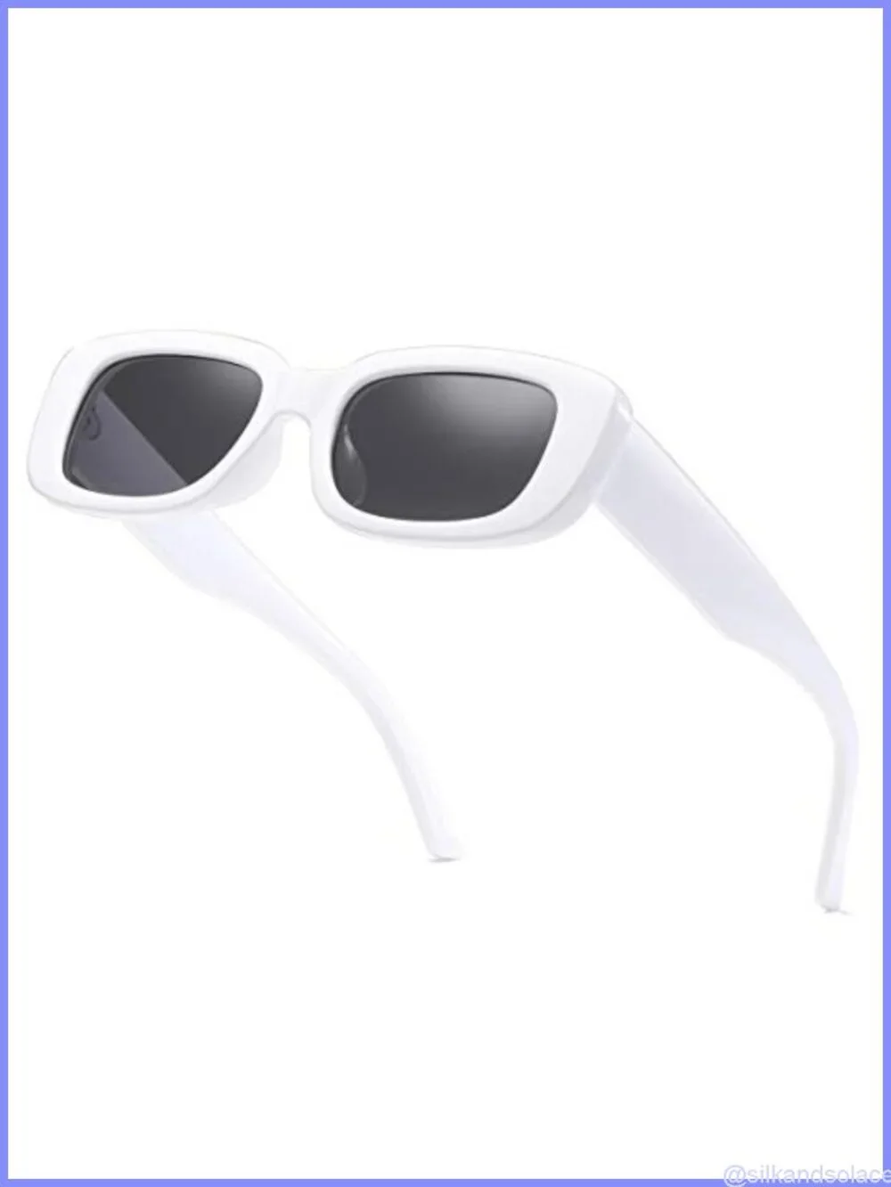 Vintage Rectangle Sunglasses for Women Men 90s Fashion Narrow Square Frame UV400